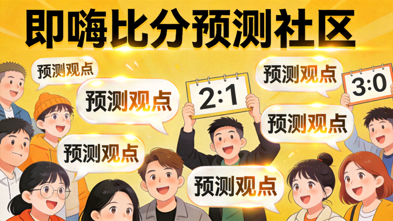 即嗨比分预测社区：用户正在热烈讨论并分享自己的预测观点